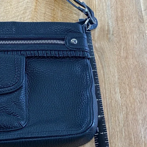 Brighton Crossbody with Ruffle Trim pebbled leather bag - Picture 10 of 15